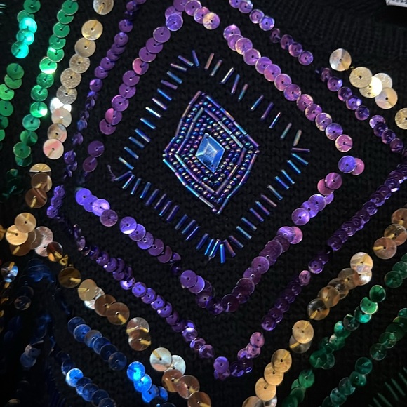 Vintage Regency Collection For Joyce Sequin Sweater S - Picture 4 of 5